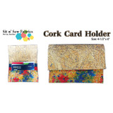 Cork Pattern - Card Holder product shown for scale and identification