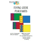 Fat Quarter Pattern - Flying Geese Placemats product shown for scale and identification
