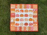Scrappy Pumpkin Patch Wall Quilt Tutorial with 5" Squares