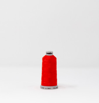 1734 Electric Red Madeira Polyneon 40wt 1100 Yard Polyester embroidery thread spool style 719-1734