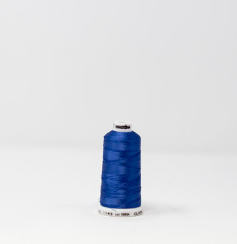 1143 China Blue Madeira Classic 1100 Yards Rayon embroidery thread spool style 911-1143
