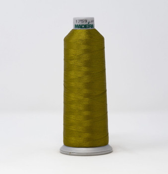 1759 Medium Camo Green Madeira Polyneon 40wt 5500 Yard Polyester embroidery thread spool style 718-1759