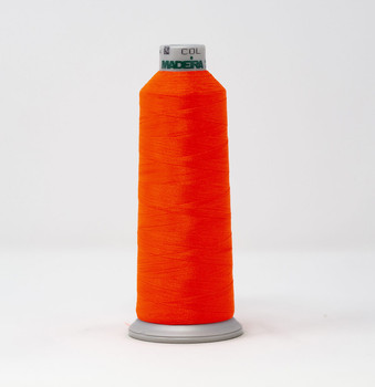 1954 Fluorescent Orangepink Madeira Polyneon 40wt 5500 Yard Polyester embroidery thread spool style 918-1954