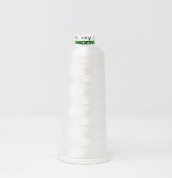 1002 Snow White Madeira Classic 5500 Yards Rayon embroidery thread spool style 910-1002