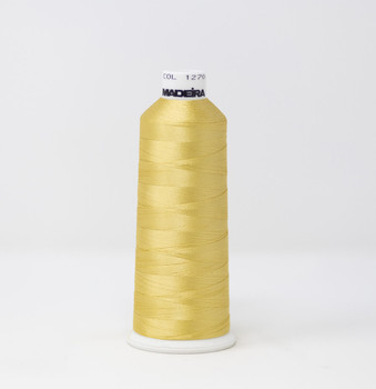 1196 Medium Camo Green Madeira Classic 5500 Yards Rayon embroidery thread spool detail 2
