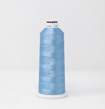 1274 Porcelain Blue Madeira Classic 5500 Yards Rayon embroidery thread spool style 910-1274
