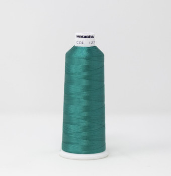 1279 Tropical Teal Madeira Classic 5500 Yards Rayon embroidery thread spool style 910-1279