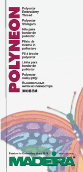 Card Madeira Polyneon embroidery thread spool