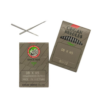 Organ Embroidery Needles 80/12 DBxK5 Sharp (S) 10Pk sewing needle package