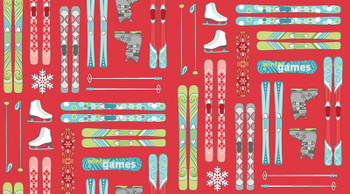 3534M/10 Winter Games Equipment quilting fabric by Benartex
