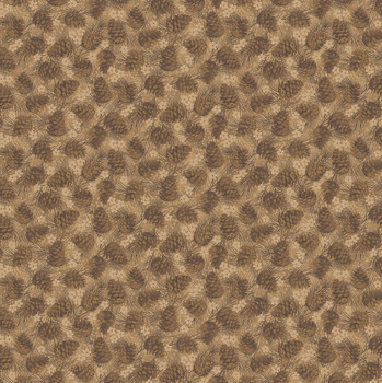 4654/77 Winter Wonderland Tonal Pinecones quilting fabric by Benartex