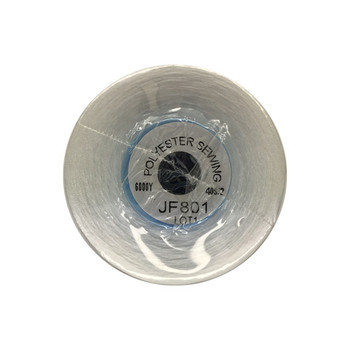 Bottom view of Sew Smooth white polyester embroidery thread spool