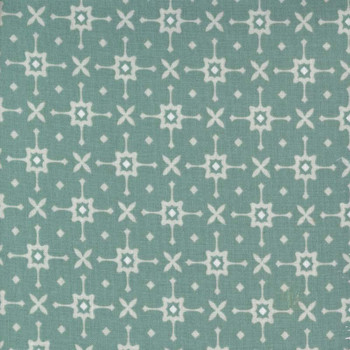 Turquoise Abigail Daphne quilting fabric by Benartex