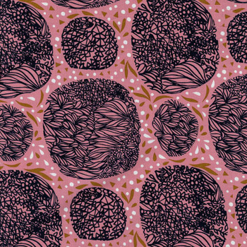 Coral Day Dreaming Bushes quilting fabric by Leutenegger