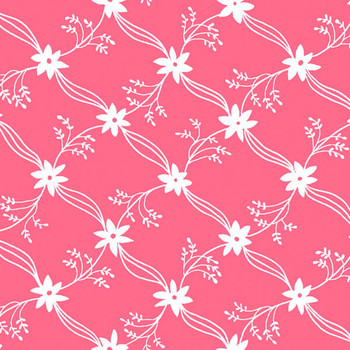 Pink Viola Aprons Floral Vine quilting fabric by River's Bend