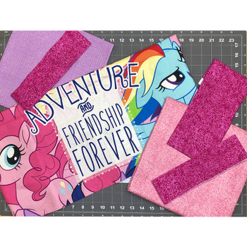 My Little Pony panel kit with pink fabric and Friendship Forever panel