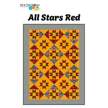 Tonka - All Stars - Red - Ready-to-Sew quilt kit with coordinating fabric