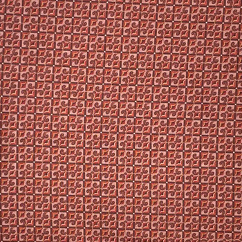 Red Cherry Blossoms Checkered Swirls quilting fabric by Henry Glass