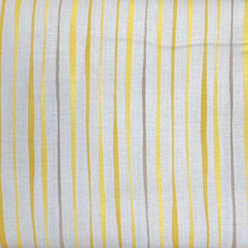 Yellow Jardin Gris Stripes quilting fabric by RJR style RJR-2733/1