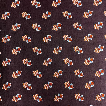 Dk Brown Cross Quilt Boxed Up quilting fabric by Washington Street Studios