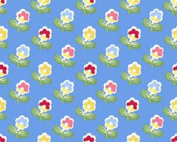 Blue Cottage Blooms Garden quilting fabric by River's Bend