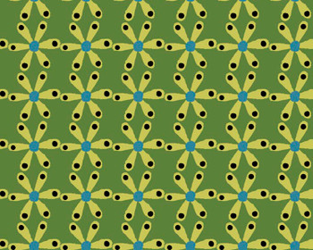 Green Girl Power Blossoms quilting fabric by River's Bend