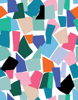 Multi She Sees Shapes Shapes quilting fabric by River's Bend