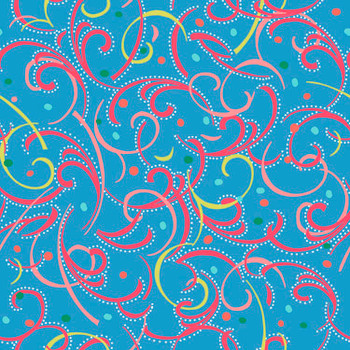 Blue Swirlygig Swirls quilting fabric by River's Bend