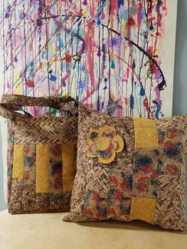 yellow option from the Cork Fabric - Precut Pillow Kit - Mustard
