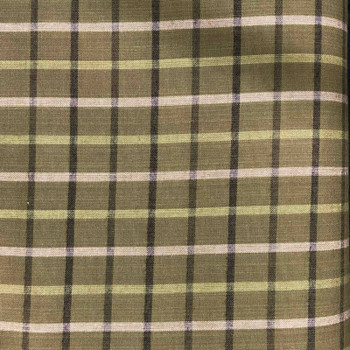 Olive One Sister Yarn Dye Plaid quilting fabric by Henry Glass