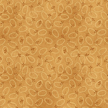 Pumpkin Chicks On The Run Oval Dots quilting fabric by Benartex