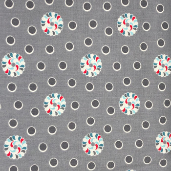 White Feathers & Flourishes Sewn Stripes quilting fabric by Benartex
