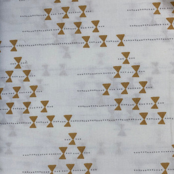 Tan/White Improv Bows on the Go quilting fabric by Benartex
