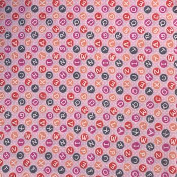 Pink My Little Sunshine ABCs quilting fabric by Benartex