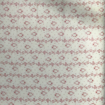 Red Mon Cheri Bows Stripes quilting fabric by RJR