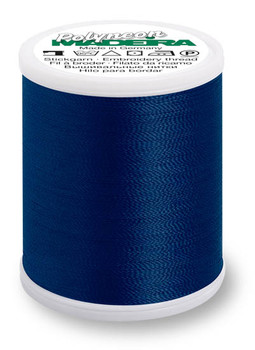 1843 Bright Blue Madeira Polyneon 1100 Yards Polyester embroidery thread spool