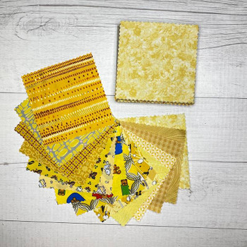 Color Story - 5'' Squares/42pc - Yellow | Sit n' Sew Fabrics