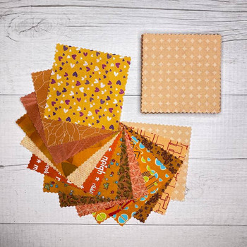 CraftsFabrics Charm Pack-Precut 5-inch Cotton Fabric-Printed Fabric Sq