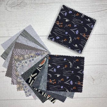 Stack of Color Story five-inch precut fabric squares style SNS-5SQ-GRAY