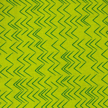Benartex - Modern Marks - Abstract Chevron - Lime | Sit n' Sew Fabrics By the Yard