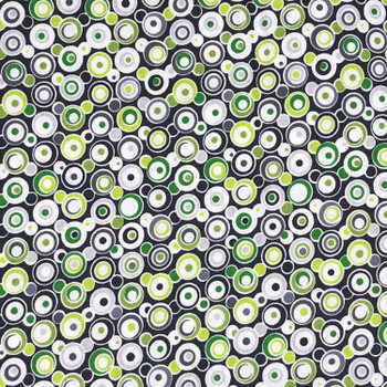 Green Let It Snow Bubbles quilting fabric by Benartex