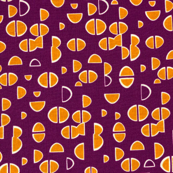 Benartex - Modern Marks - Abstract Circles - Purple | Sit n' Sew Fabrics By the Yard