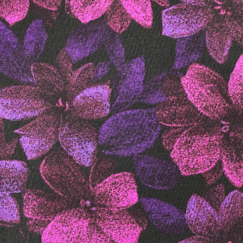 Purple Midnight Garden Packed Floral quilting fabric by RJR