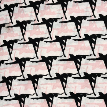 Pink City Ballet Ballerina quilting fabric by Benartex