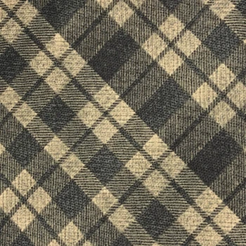White Into The Woods Diagonal Plaid Gold quilting fabric by Benartex