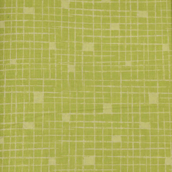 Lt Green Modern Marks Abstract Plaid quilting fabric by Benartex