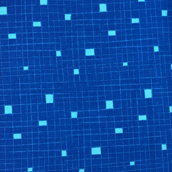 Blue Modern Marks Abstract Plaid quilting fabric by Benartex