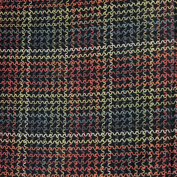 Multi Wool Wool Plaid Black quilting fabric by Benartex