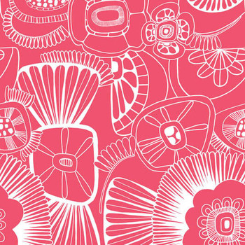 Red Exotic Splendour Savannah quilting fabric by RB Studios detail 2