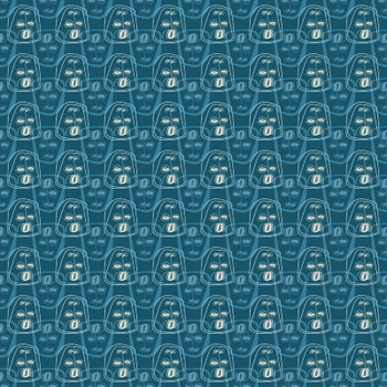 Blue Exotic Splendour Summer Bloom quilting fabric by RB Studios detail 2